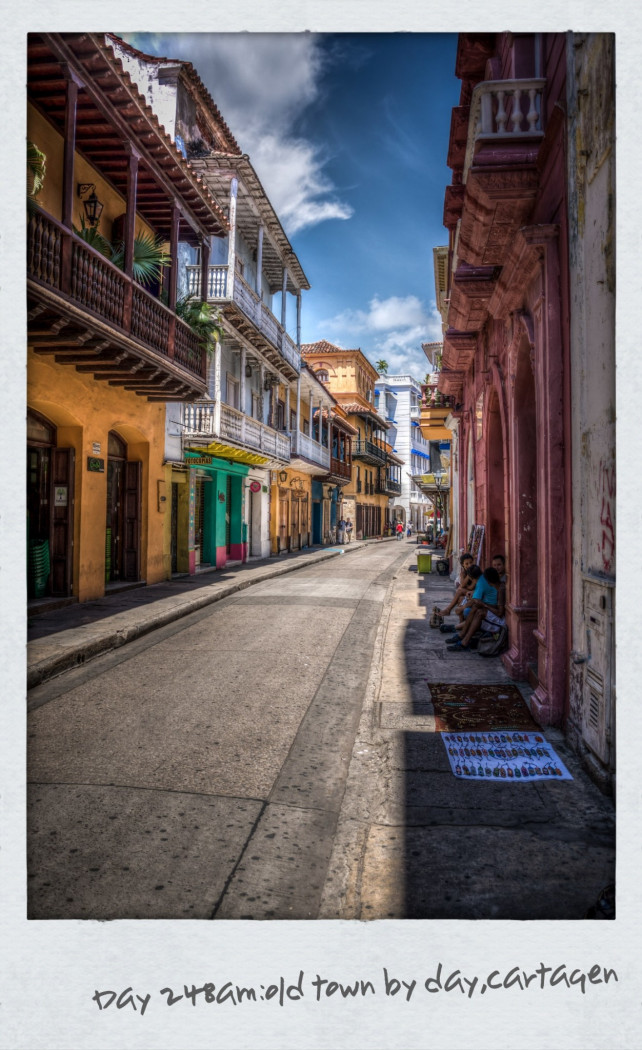 Sunday in Cartagena where the town empties out and the skies are blue so we set out early before the heat of the day with our cameras. A challenge to try and capture this place in a photo. Streets are narrow with extreme exposures of bright light on one side and heavy shadows on the other so Ben experiments with HDR to emphasise the detail. This post is one of his photos. Nobbies escape the heat later and wander through the Spanish Inquisition Museum where there is a macabre torture chamber for the witches. Ben thinks it hilarious to start [...]