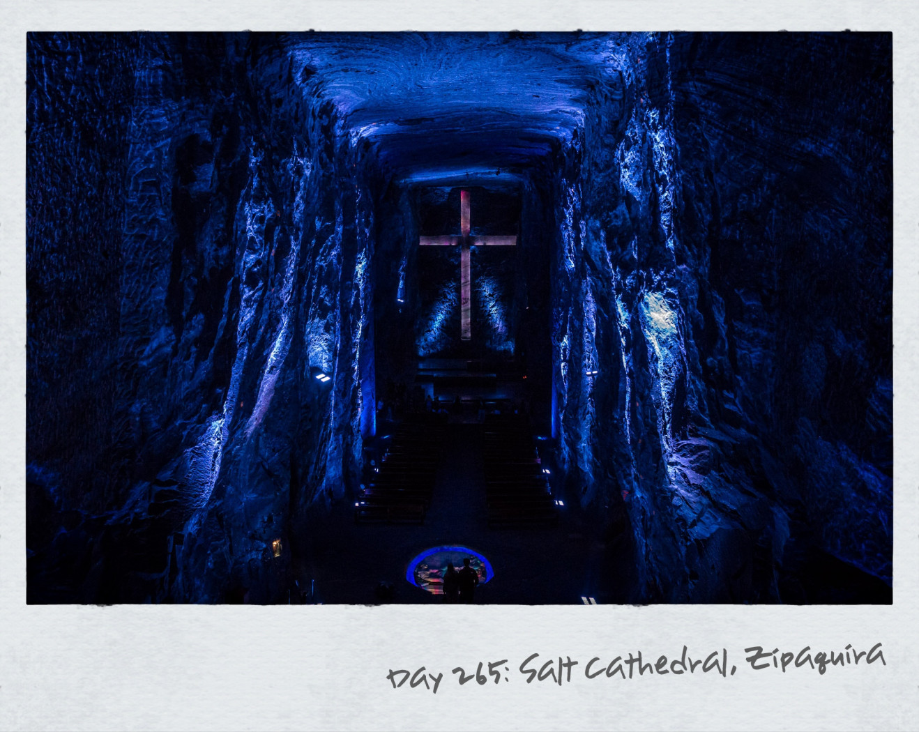 We meet up with Ardun, Jen and Antonia in Bogata and head out on local buses 50km north to visit the Salt Cathedral in Zipaquira. Built 20 years ago, it is 200 metres underground under the salt mines and 250,000 tons were extracted to construct it. So big it holds up to 10,000 people during Christmas and Easter. Beautifully carved 14 stations of the cross off the main tunnel down to the cathedral. Now one of Colombia’s wonders of the world.
Like this:Like Loading...